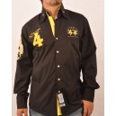 Camisa La Martina  trois valley eventing Alp french series azul marino