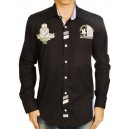 Camisa La Martina  trois valley eventing Alp french series azul marino