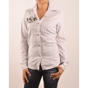 Camisa Mujer La Martina "Royal madras" a rayas, blanco