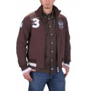 CHAQUETA SUETER  LA MARTINA "PROVENZA "  MARRON