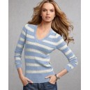 Tommy Hilfiger Sweater, Jenny Cable Knit V-Neck Stripe